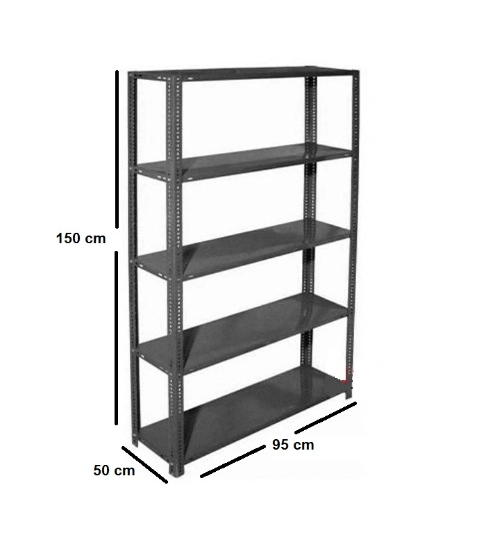 قفسه پیچ و مهره ای ضخامت 0.9 به ارتفاع 1/5 متر ،طول 95 و عمق 50 سانتی متر