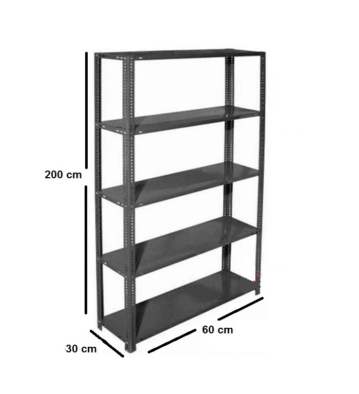 قفسه پیچ و مهره ای ضخامت 0.9 به ارتفاع 2 متر، طول 60 و عمق 30 سانتی متر