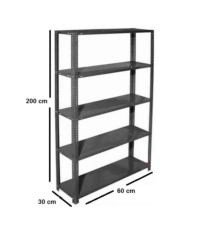 قفسه پیچ و مهره ای ضخامت 0.9 به ارتفاع 2 متر، طول 60 و عمق 30 سانتی متر